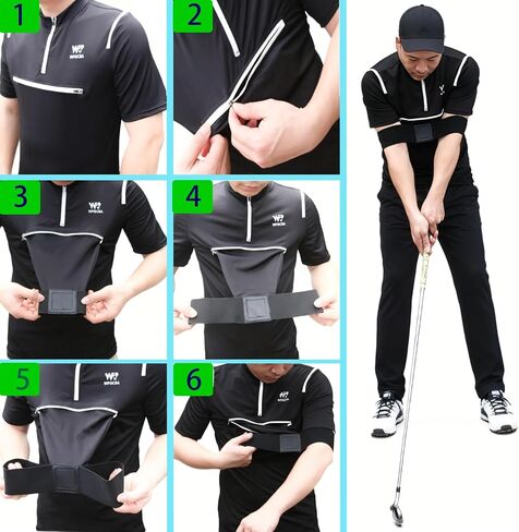 Golf Swing Trainer Aid-Swing Correcting Arm Band,Golf Training aid for Superior Golf Performanc, Unisex, Ideal for All Levels of PlayShort, Black, M in Saudi Arabia