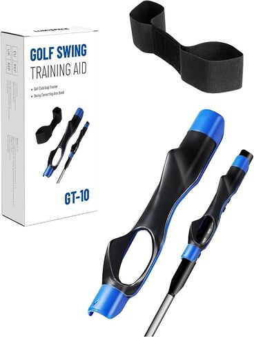 Golf Grip Trainer & Swing Correcting Arm Band, Golf Training Aid Combo- Enhance Grip Strength, Swing Technique and Correct Hand Position in Saudi Arabia