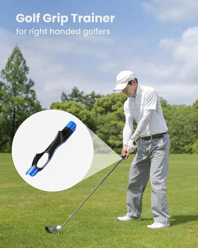 Golf Grip Trainer & Swing Correcting Arm Band, Golf Training Aid Combo- Enhance Grip Strength, Swing Technique and Correct Hand Position in Saudi Arabia