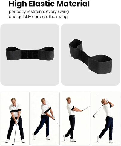Golf Grip Trainer & Swing Correcting Arm Band, Golf Training Aid Combo- Enhance Grip Strength, Swing Technique and Correct Hand Position in Saudi Arabia