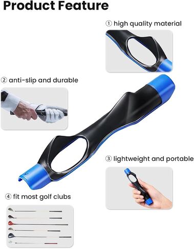 Golf Grip Trainer & Swing Correcting Arm Band, Golf Training Aid Combo- Enhance Grip Strength, Swing Technique and Correct Hand Position in Saudi Arabia