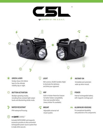 ليزر Viridian Universal C5L مع ضوء تكتيكي in Kuwait