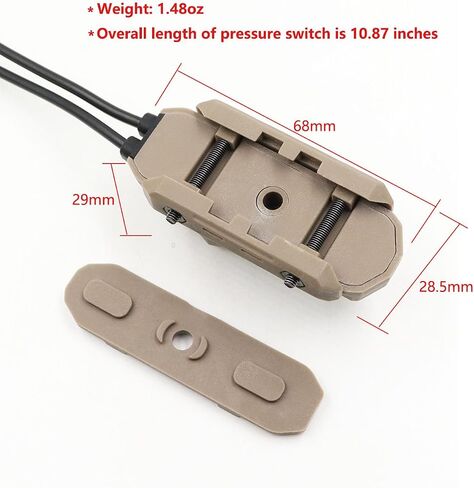 Tactical Dual Remote Pressure Switch Compatible with Crane Laser & SF M300/340/M600/640DF Weapon Lights and Lasers (Crane Laser Plug-Black) in Saudi Arabia