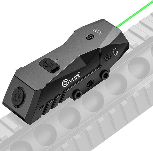 CVLIFE Rechargeable Rifle Laser Sight Compatible with Picatinny Rail, Low Profile Green/Red Laser Sight for 21MM Picatinny Rail, Green/Red Laser Beam with Strobe Function in Saudi Arabia