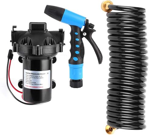 Aramox Self Priming Cleaning Pump Cleaning Accessory, Washdown Deck Cleaning Pump Kit 12V Sea Water Flow 5.0 GPM for Rv Boat Marine in Saudi Arabia
