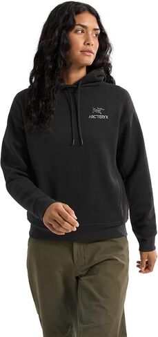سترة بغطاء للرأس من الصوف بشعار Arc'teryx للسيدات | هودي مريح بمزيج من القطن العضوي in Saudi Arabia