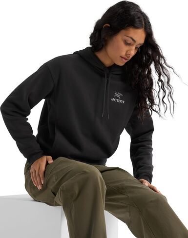 سترة بغطاء للرأس من الصوف بشعار Arc'teryx للسيدات | هودي مريح بمزيج من القطن العضوي in Saudi Arabia
