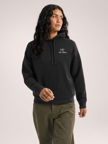 سترة بغطاء للرأس من الصوف بشعار Arc'teryx للسيدات | هودي مريح بمزيج من القطن العضوي in Saudi Arabia