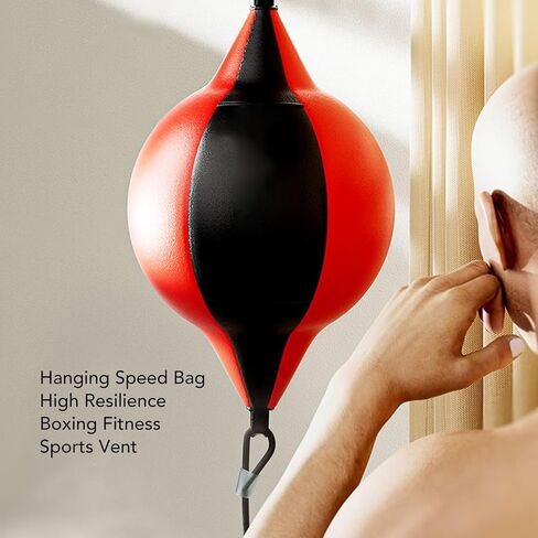 Double Ended Boxing Bag Boxing Ball, Training Boxing Stroke PU Leather Boxing Reflex Ball Hanging Boxing Ball With Adjustable Cable, Hand Eye Coordination Boxing Ball Training in Saudi Arabia