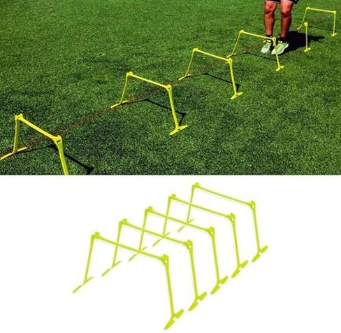 Adjustable Mini Hurdles for Agility Training - 5 or 10 Pack, Portable Soft Hurdles with Handles, Ideal for Soccer & Track Field Obstacle Courses in Saudi Arabia