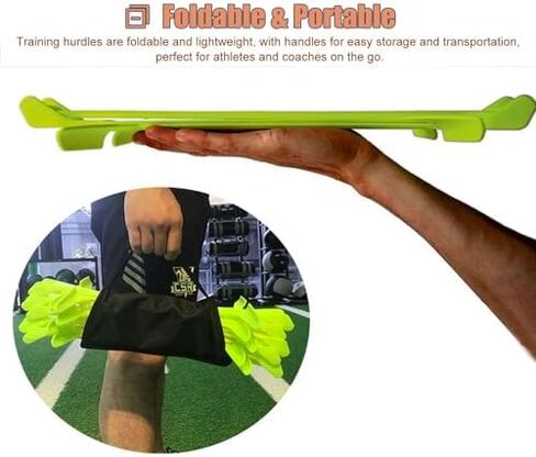 Adjustable Mini Hurdles for Agility Training - 5 or 10 Pack, Portable Soft Hurdles with Handles, Ideal for Soccer & Track Field Obstacle Courses in Saudi Arabia