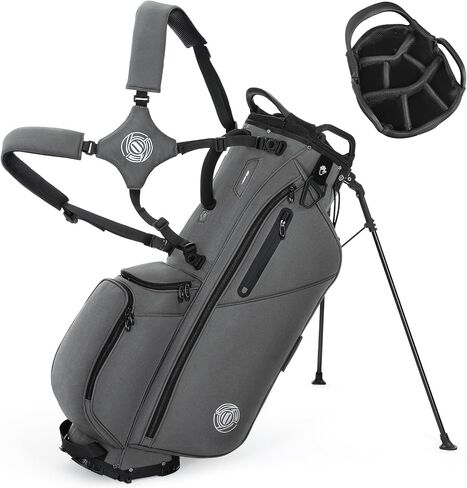 Golf Stand Bag, Lightweight Golf Bags with 7 Way Full-Length Dividers, 900D Weather-Resistant Farbic, Cooler Pockets, Ergonomic Adjustable Strap for Men Women in Kuwait