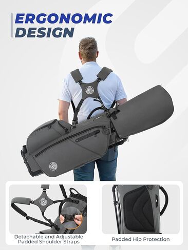 Golf Stand Bag, Lightweight Golf Bags with 7 Way Full-Length Dividers, 900D Weather-Resistant Farbic, Cooler Pockets, Ergonomic Adjustable Strap for Men Women in Kuwait