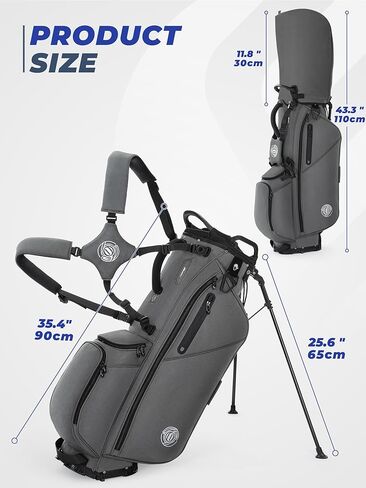 Golf Stand Bag, Lightweight Golf Bags with 7 Way Full-Length Dividers, 900D Weather-Resistant Farbic, Cooler Pockets, Ergonomic Adjustable Strap for Men Women in Kuwait