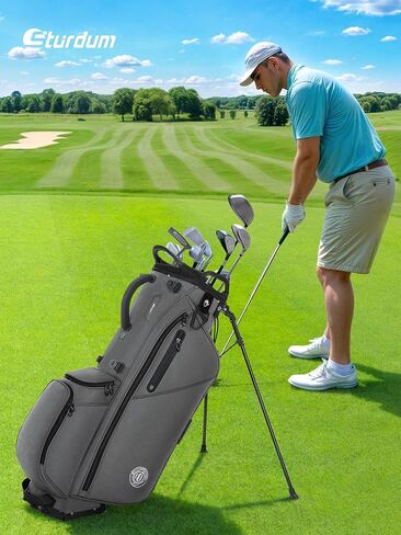 Golf Stand Bag, Lightweight Golf Bags with 7 Way Full-Length Dividers, 900D Weather-Resistant Farbic, Cooler Pockets, Ergonomic Adjustable Strap for Men Women in Kuwait