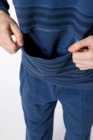 Spoonie Threads Adult Stripe Zip Access Sweatshirt in Kuwait