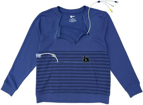Spoonie Threads Adult Stripe Zip Access Sweatshirt in Kuwait