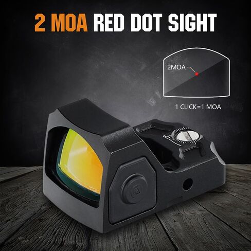 Ohhunt Red Dot Sight 2 MOA شبكاني Mini Shake Awake Optics 12 تعديل السطوع in Saudi Arabia