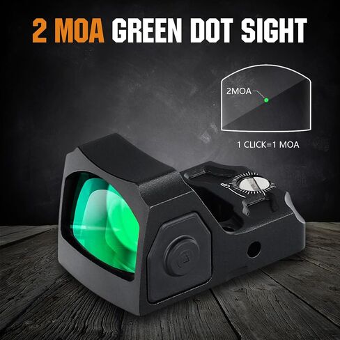 Ohhunt Red Dot Sight 2 MOA شبكاني Mini Shake Awake Optics 12 تعديل السطوع in Kuwait