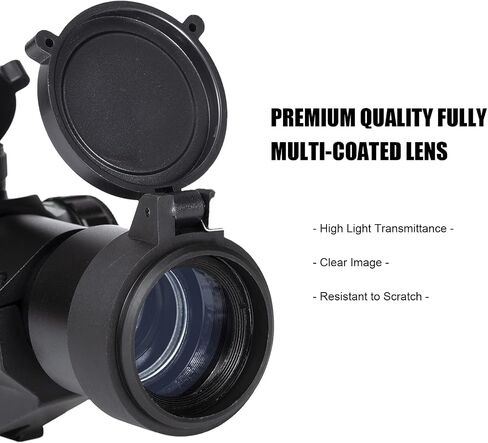 بصريات نطاق البصر المنعكس باللون الأحمر والأخضر لسكة Picatinny - 1 × 30 مم - 4 MOA - 5 إعدادات للسطوع - حامل ناتئ in Kuwait