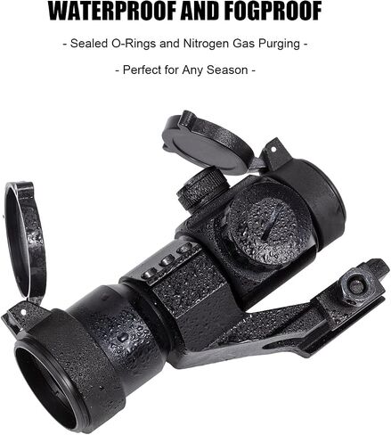 بصريات نطاق البصر المنعكس باللون الأحمر والأخضر لسكة Picatinny - 1 × 30 مم - 4 MOA - 5 إعدادات للسطوع - حامل ناتئ in Kuwait