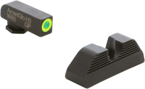 AMERIGLO Green Tritium Front, Black Serrated U Notch Rear, Protector Sight Set Compatible with Glock 42, 43, 43X, 48 in Saudi Arabia
