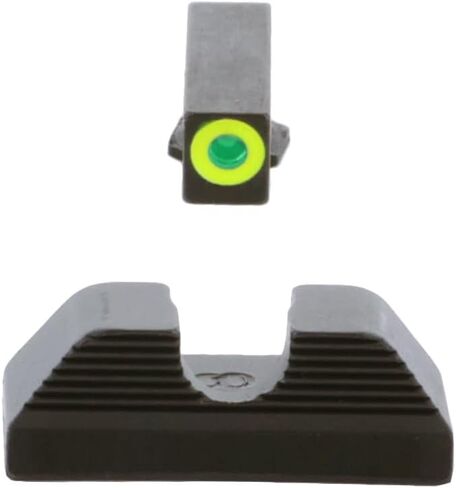 AMERIGLO Green Tritium Front, Black Serrated U Notch Rear, Protector Sight Set Compatible with Glock 42, 43, 43X, 48 in Saudi Arabia