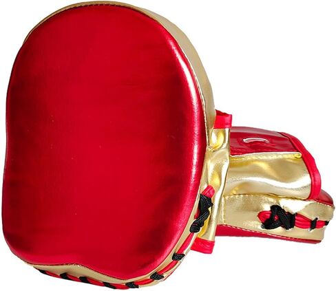 Boxing Curved ing Mitts Round Pad Breathable Hand Target Gloves for Practicing Workout Karate MMA Bag, Red in Kuwait