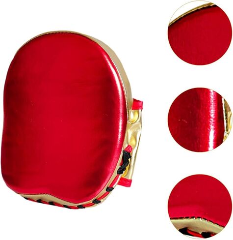 Boxing Curved ing Mitts Round Pad Breathable Hand Target Gloves for Practicing Workout Karate MMA Bag, Red in Kuwait