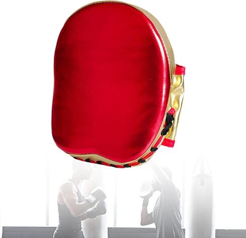 Boxing Curved ing Mitts Round Pad Breathable Hand Target Gloves for Practicing Workout Karate MMA Bag, Red in Kuwait