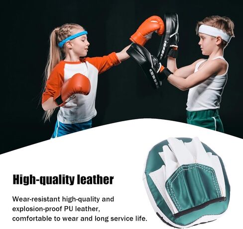 Muay Thai Half Finger Small Hand Target Reaction Training Target Suitable for Children and Adults Arc Shaped Round with Foot Taekwondo Mini Hand High Density EVA (Green) in Saudi Arabia