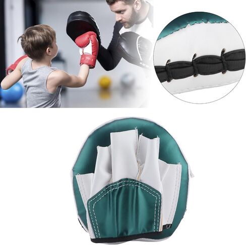 Muay Thai Half Finger Small Hand Target Reaction Training Target Suitable for Children and Adults Arc Shaped Round with Foot Taekwondo Mini Hand High Density EVA (Green) in Saudi Arabia