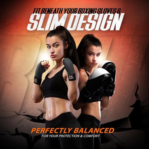 DXM SPORTS Hand Wraps Inner Gloves – Quick 70cm Wrist Wraps – Padded Knuckle Boxing Wraps for Men & Women – Muay Thai Hand Wraps, MMA Kickboxing, Martial Arts in Kuwait