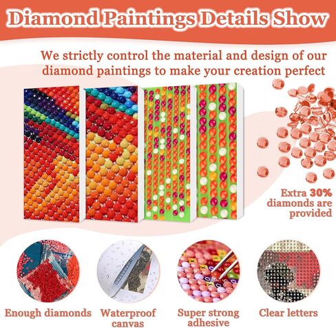 Maxbye Gnome Diamonds Painting Kits للبالغين ، يوم الاستقلال 5D فن الماس للمبتدئين ، أدوات فن الحفر الكاملة للأحجار الكريمة للوراء للمنزل 12x12in in Saudi Arabia