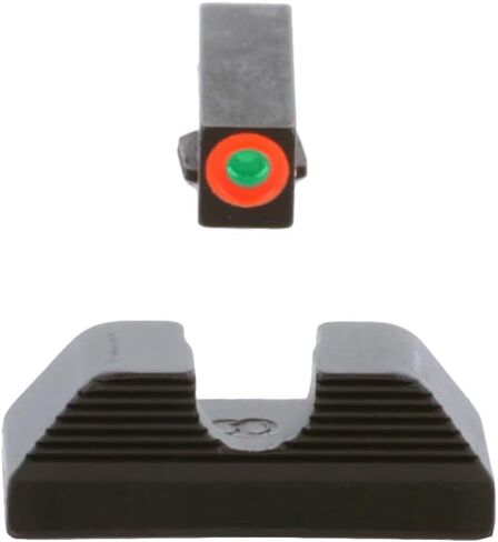 AMERIGLO Green Tritium Front، أسود مسنن على شكل حرف U خلفي، مجموعة رؤية حامية متوافقة مع Glock 42، 43، 43X، 48 in Kuwait