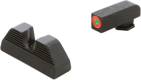 AMERIGLO Green Tritium Front، أسود مسنن على شكل حرف U خلفي، مجموعة رؤية حامية متوافقة مع Glock 42، 43، 43X، 48 in Kuwait
