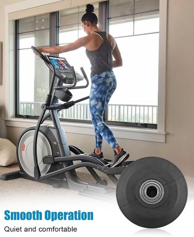 Elliptical Roller Wheel Replace 238880 Fit for ProForm Elliptical Various Models, Elliptical Leg Roller 3" W x 4" D Black in Saudi Arabia