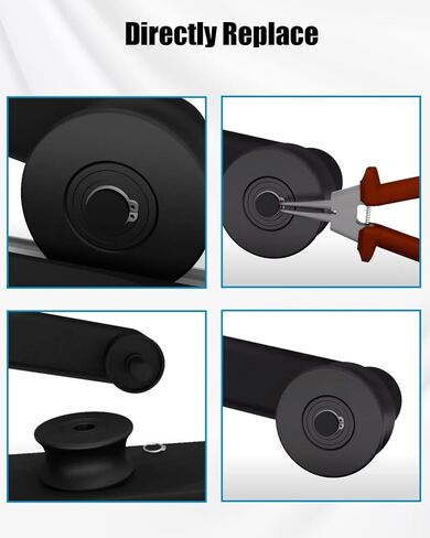 Elliptical Roller Wheel Replace 238880 Fit for ProForm Elliptical Various Models, Elliptical Leg Roller 3" W x 4" D Black in Saudi Arabia