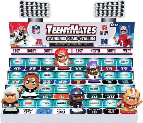 مجموعة من 14 علبة لهواة التجميع من سلسلة تينيمايتس بارتي أنيمال NFL 2025، 7 أشكال (تشمل حكم الروبوت)، طول 2.54 سم، ألوان الفريق in Saudi Arabia