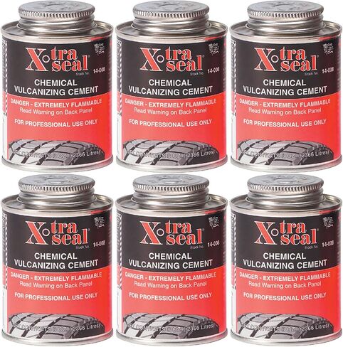X-Tra Seal Tire Tube Paste 6 Pack 8oz (0.2366L) Black Waterproof Rubber Compatible Low to Medium Viscosity 3 Hour Full Cure Time in Saudi Arabia