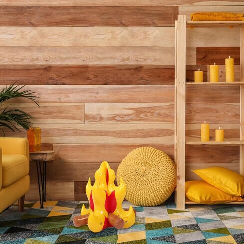 Cabilock 18 Inch Inflatable Campfire Camping Props, Fake Bonfire Party Scene Decoration, Reusable Portable Artificial Inflatable Flame for Indoor and Outdoor Camping Game Props in Kuwait