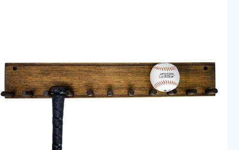 MWCSPORTS Baseball Softball Bat Rack Meant to Hold Up to 10 Full Size Standard Bats Holder Display Trophy Awards Baseball Bat Rack Shelf Holder Wa in Kuwait