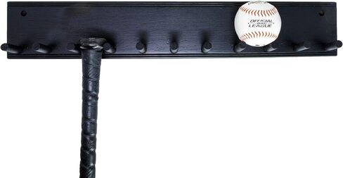 MWCSPORTS Baseball Softball Bat Rack Meant to Hold Up to 10 Full Size Standard Bats Holder Display Trophy Awards Baseball Bat Rack Shelf Holder Wa in Kuwait