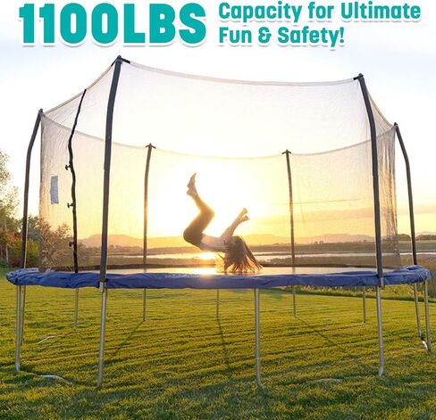 Skywalker Trampolines 12FT 13FT 14FT 15FT 17FT Trampoline with Enclosure, Spring Pad Cover, Heavy Duty Jump Mat in Saudi Arabia