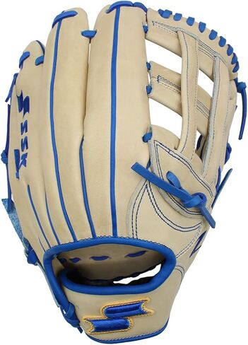 SSK Z7 Specialist Outfield Baseball Glove –12.5" - 12.75" – Right & Left Hand Throw (12.5" - Left Hand Throw, Camel/Royal) in Saudi Arabia