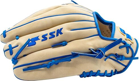 SSK Z7 Specialist Outfield Baseball Glove –12.5" - 12.75" – Right & Left Hand Throw (12.5" - Left Hand Throw, Camel/Royal) in Saudi Arabia