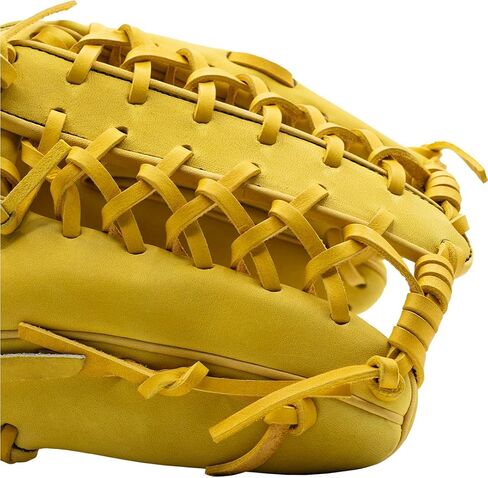 قفاز البيسبول SSK Z7 Specialist Outfield - 12.5 بوصة - 12.75 بوصة - غطاء لليد اليمنى واليسرى (12.75 بوصة - غطاء لليد اليسرى، أصفر أسمر ضارب للصفرة) in Saudi Arabia