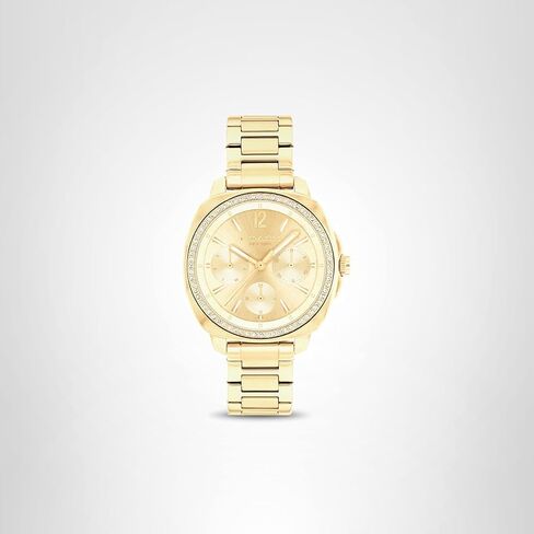 COACH Kitt Women's Quartz Multifunction Watch, Stainless Steel Bracelet, Water-Resistant to 3ATM, Chic and Versatile Timepiece - Gift for Her, 34mm in Saudi Arabia