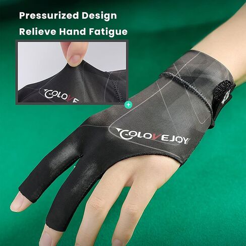 1 Pcs Left Hand 3 Finger Non-Slip Billiards Gloves for Snooker Gloves Suitable for Men and Women in Saudi Arabia