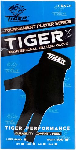 Tiger-X Billiard Glove - Black - for Right Hand by Tiger Products in Kuwait